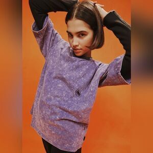 Urban Outfitters Puma X P.A.M AOP Printed Purple Tee Size Extra Small NWT
